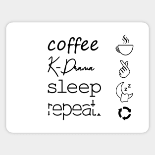 coffee k drama sleep repeat Sticker